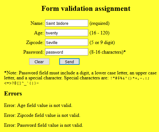 form validation example with name fixed