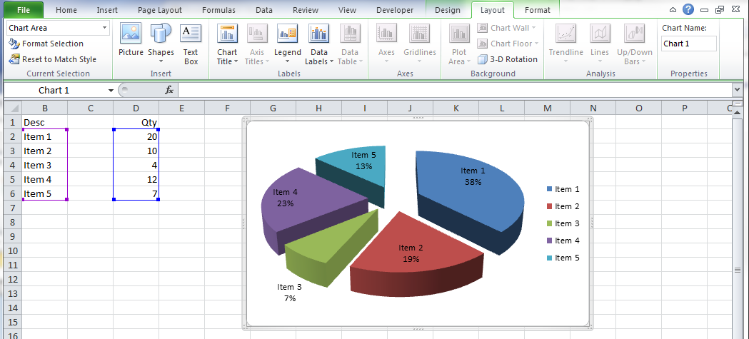 modifying a chart