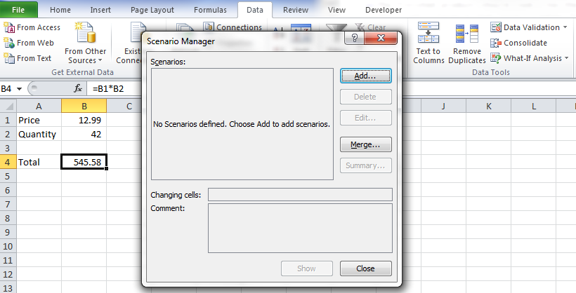 creating a scenario