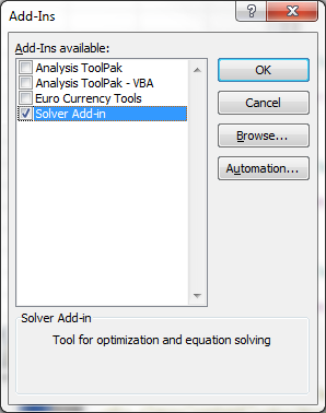 installing Solver