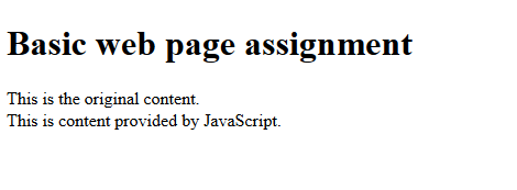 Basic web page with all CSS missing