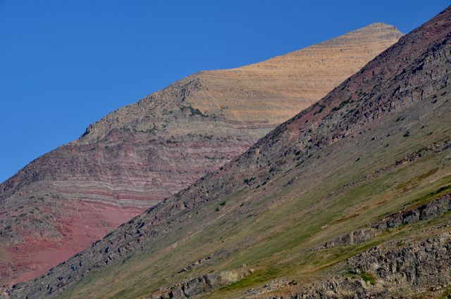 Mountain textures near Many Glacier Hotel