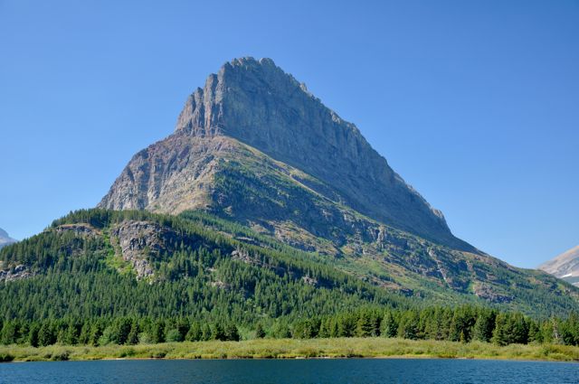Mountain from Swiftcurrent Lake