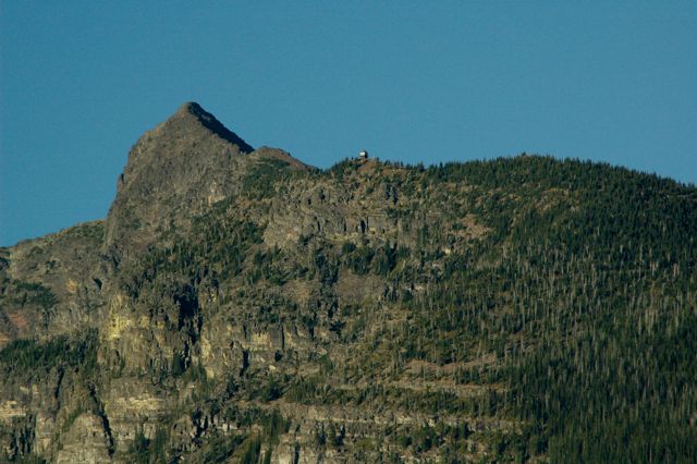 Fire lookout over Lake McDonald