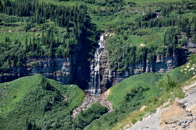 Waterfall along Going-to-the-Sun Road